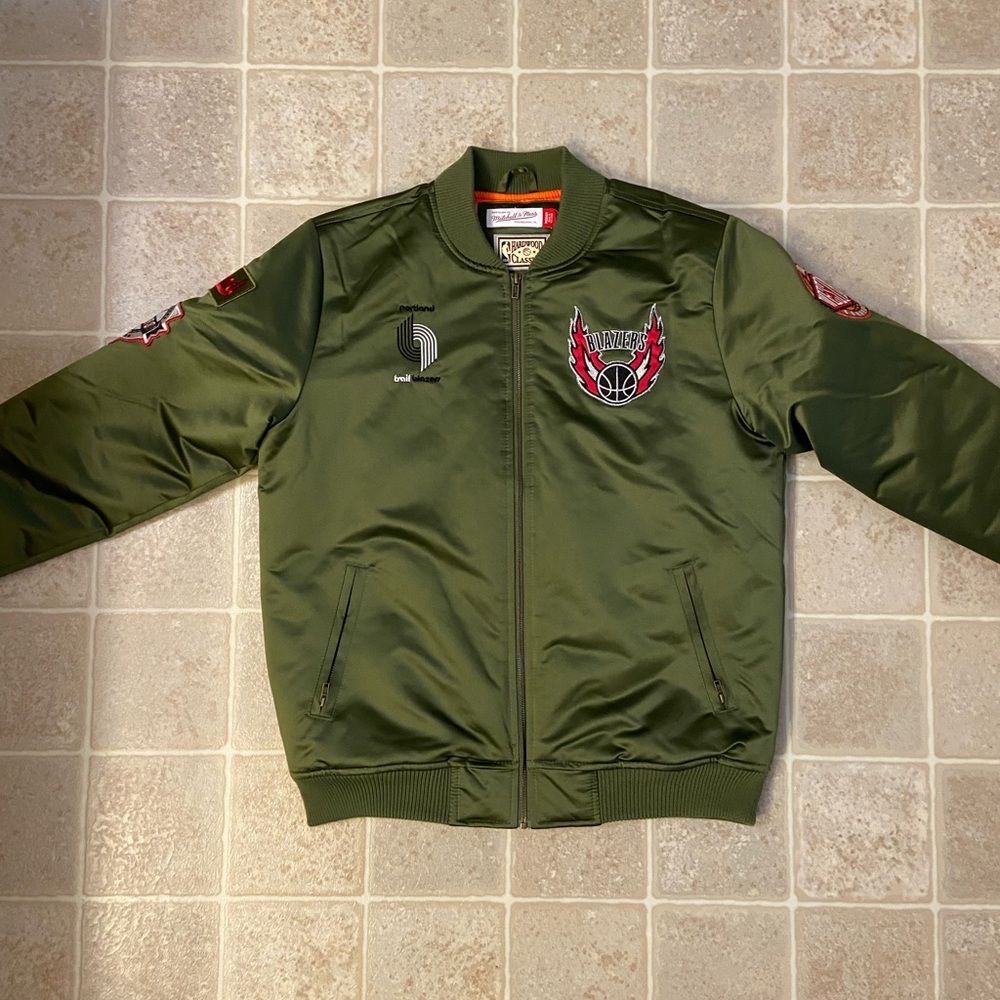 Green Portland Trailblazers Bomber Jacket